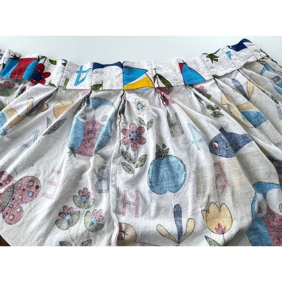 Vintage 70s nursery curtains, children bedroom, retro kitsch pleated panels - Picture 8 of 10